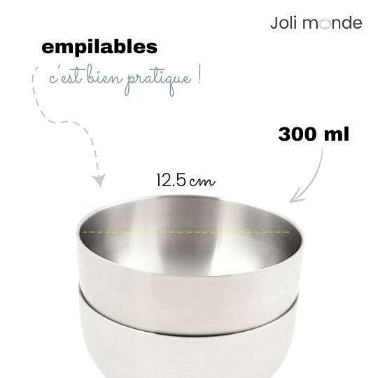 Bol inox isotherme isolé potage soupe infusions